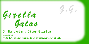 gizella galos business card